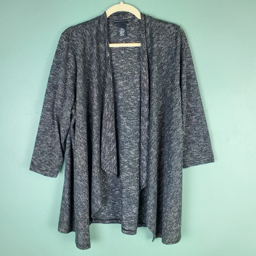 AnyWear by Catherines Gray Open Front Cardigan Size 0X 14 16W